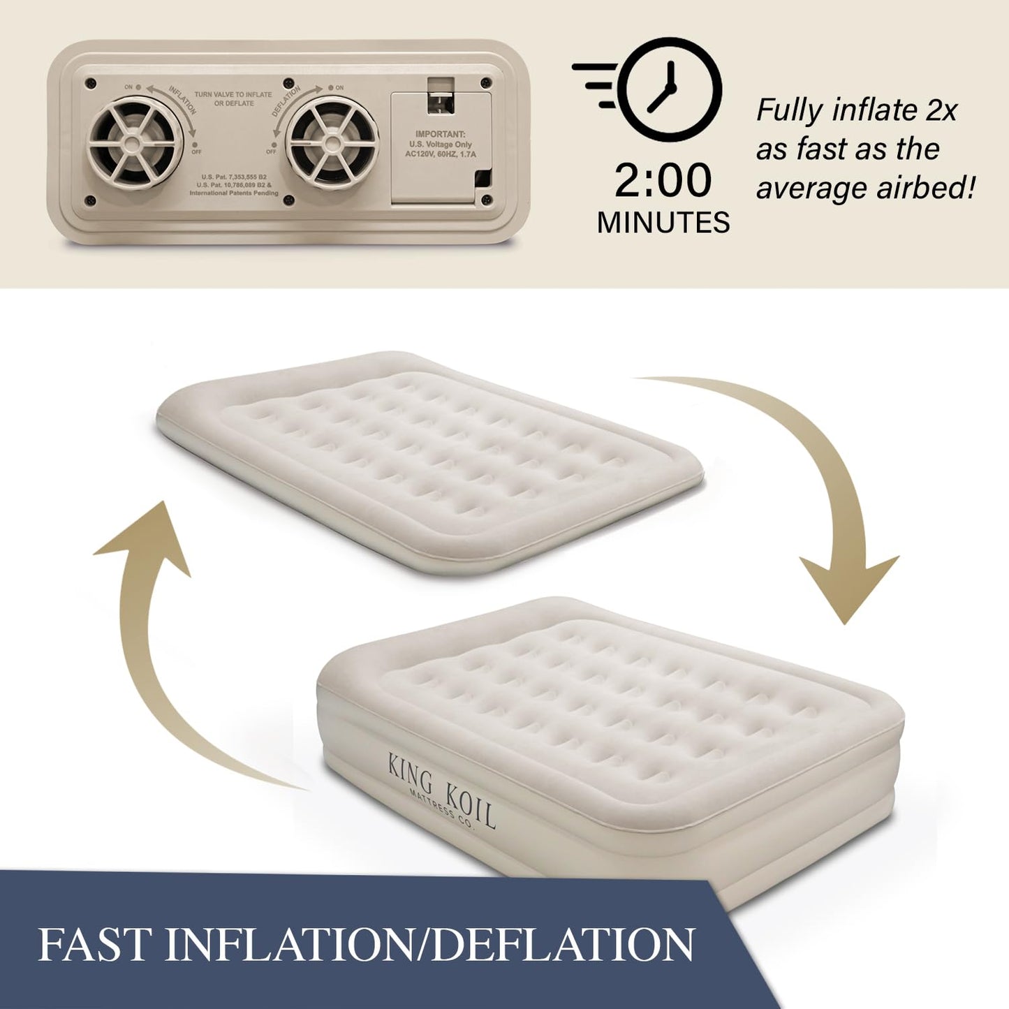King Koil Air Mattress - Beige