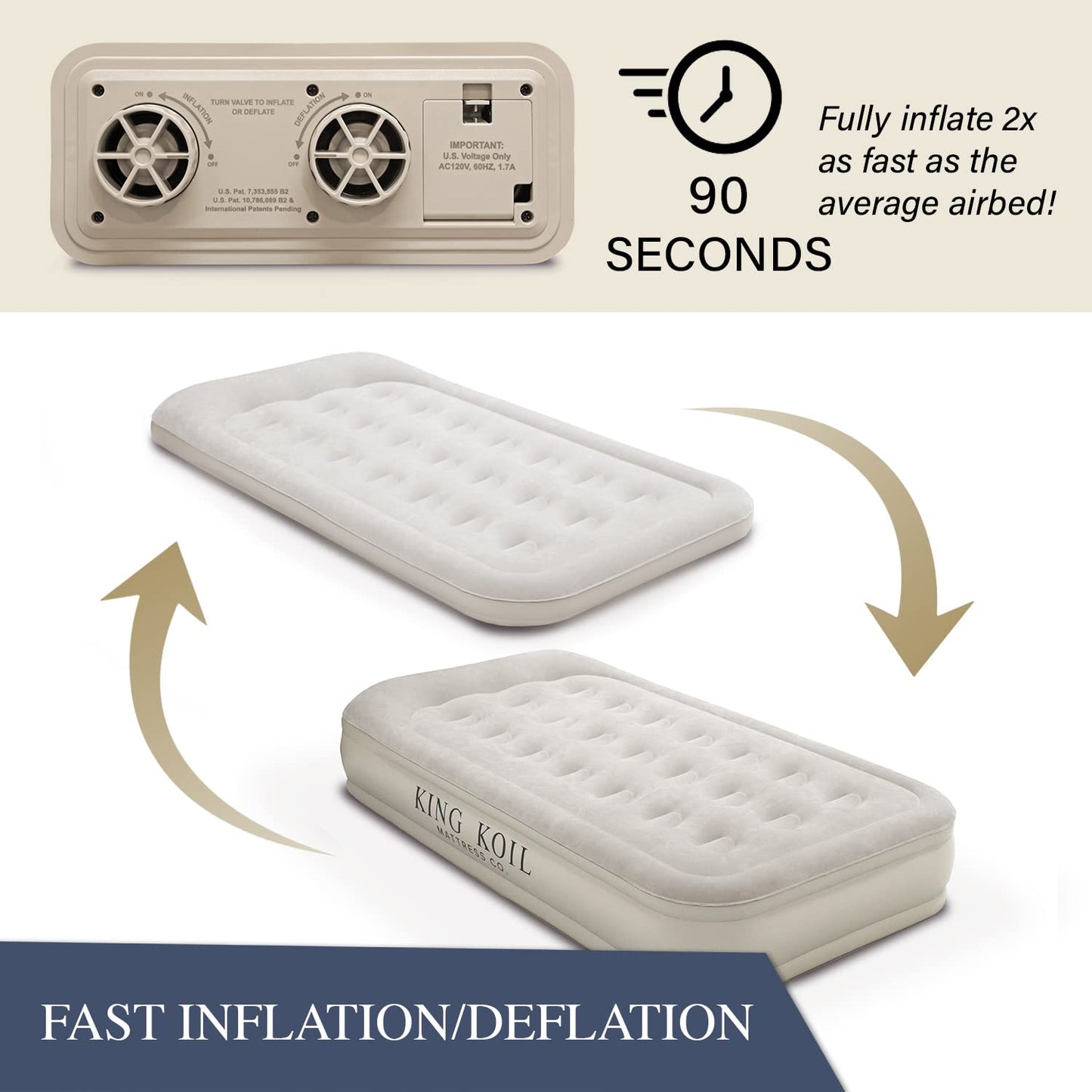 King Koil Air Mattress - Beige