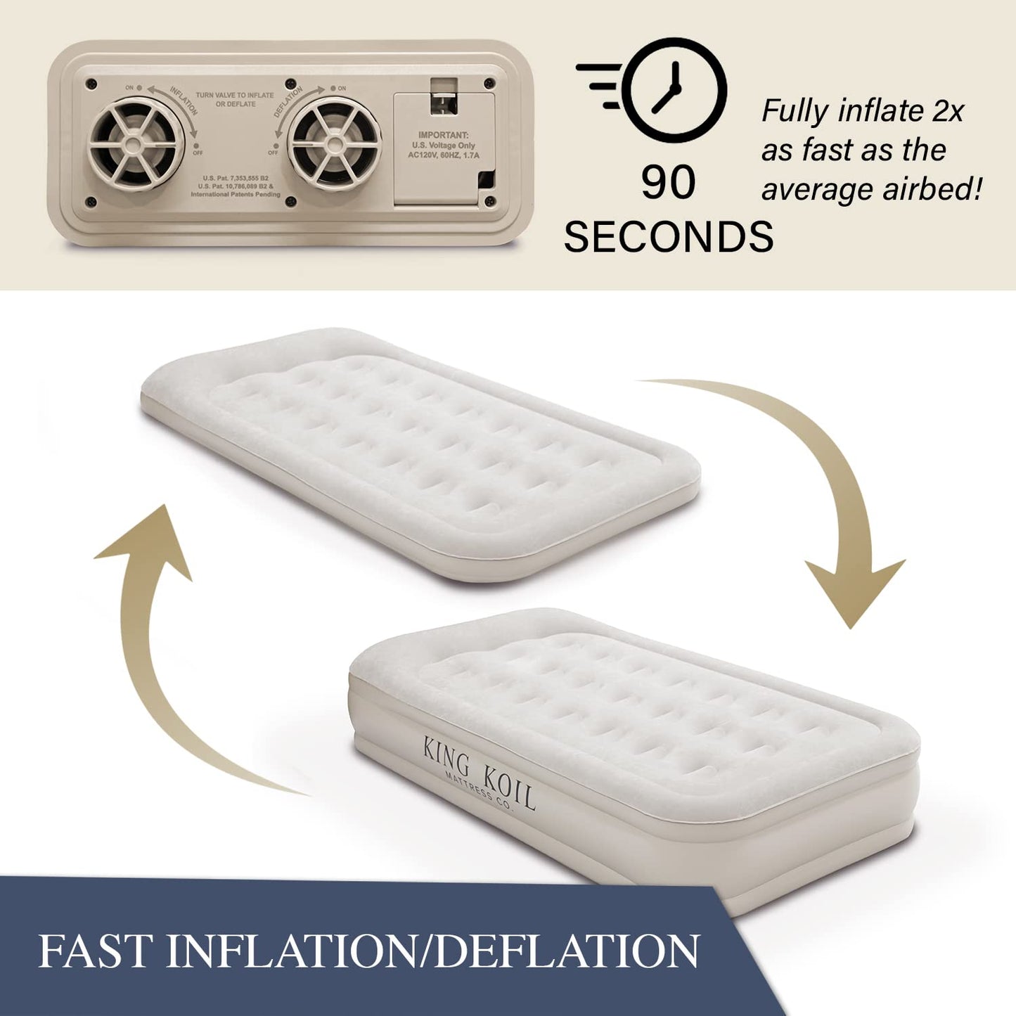 King Koil Air Mattress - Beige