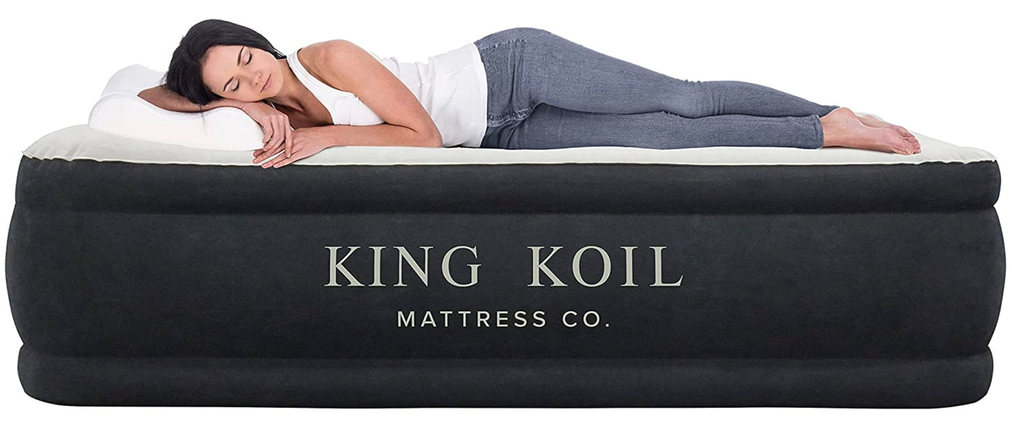 King Koil Luxury Air Mattress with High Speed Built-in Pump