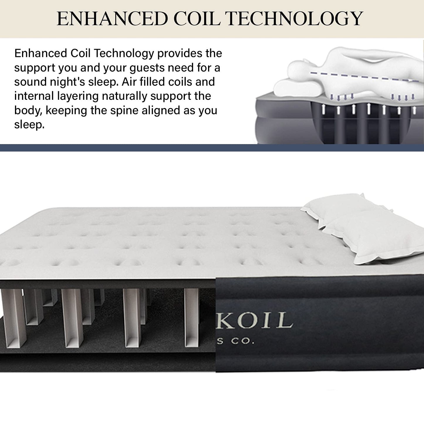 King Koil Luxury Air Mattress with High Speed Built-in Pump
