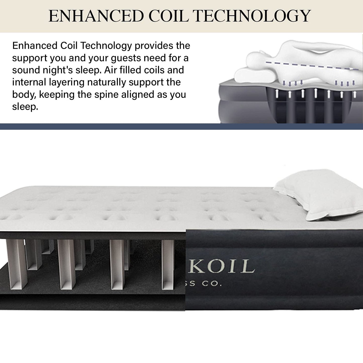 King Koil Luxury Air Mattress with High Speed Built-in Pump