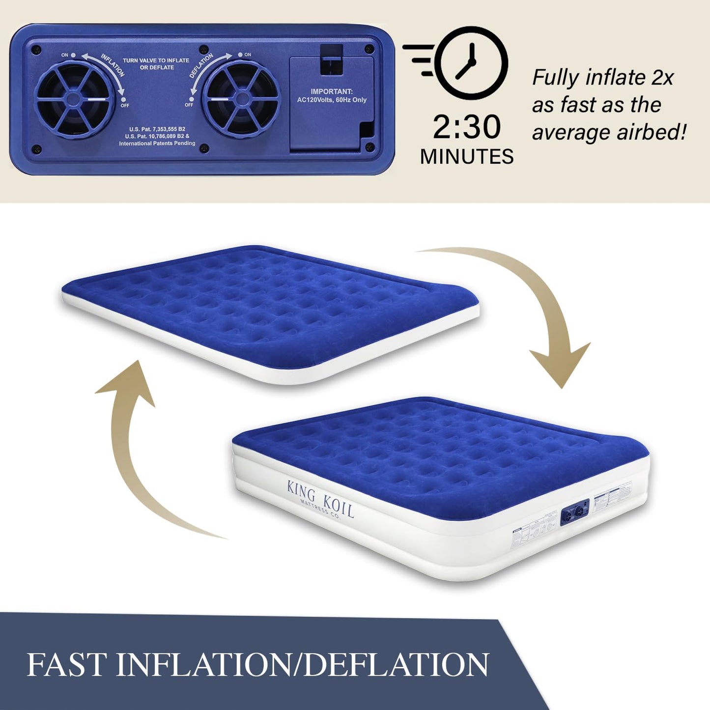 King Koil Luxury Air Mattress - Blue