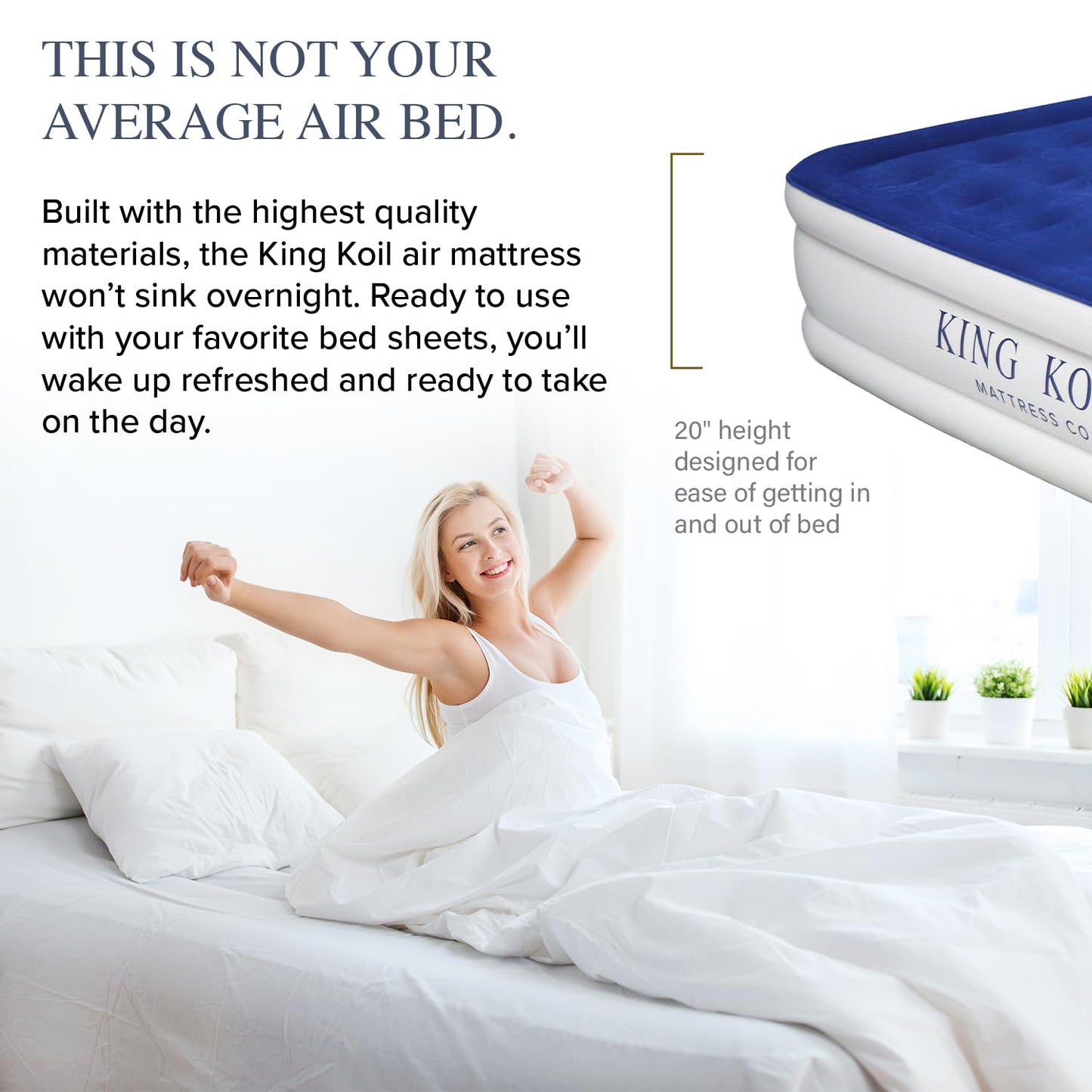 King Koil Luxury Air Mattress - Blue