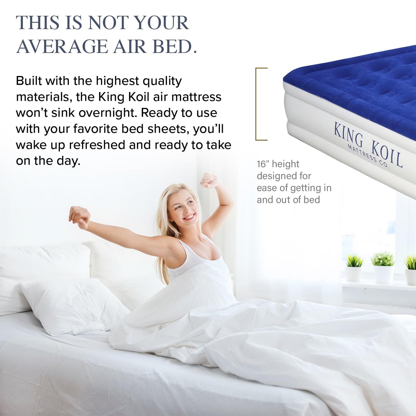 King Koil Luxury Air Mattress - Blue