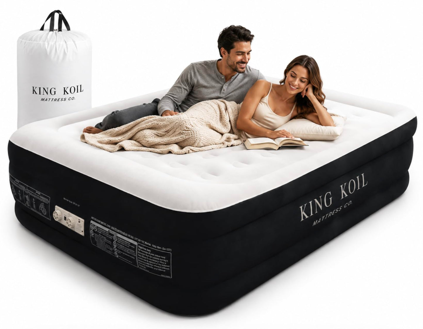 King Koil Luxury Air Mattress with High Speed Built-in Pump