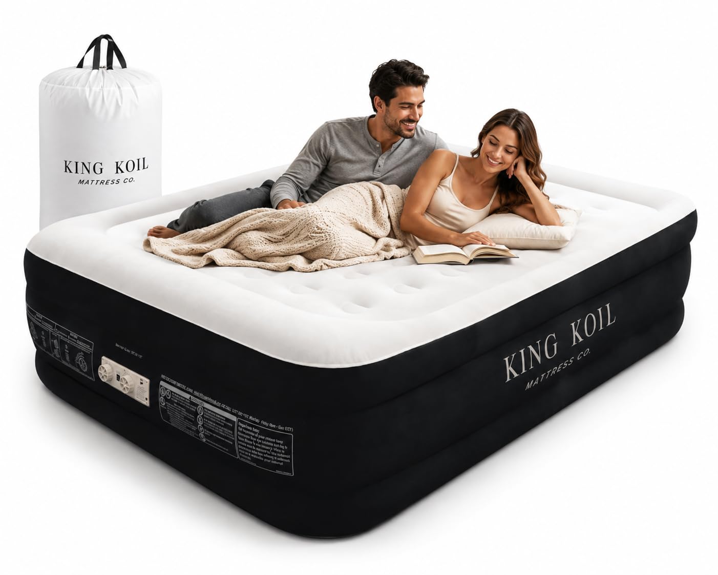 King Koil Luxury Air Mattress with High Speed Built-in Pump
