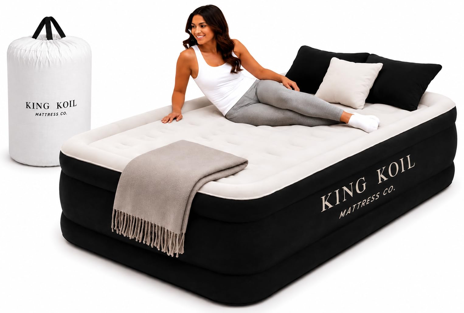 King Koil Luxury Air Mattress w/ Built-in Pump