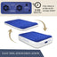 King Koil Luxury Air Mattress with Built-in Pillow Top & Integrated High-Speed Patented Pump - Blue