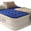King Koil Luxury Air Mattress with Built-in Pillow Top & Integrated High-Speed Patented Pump - Blue