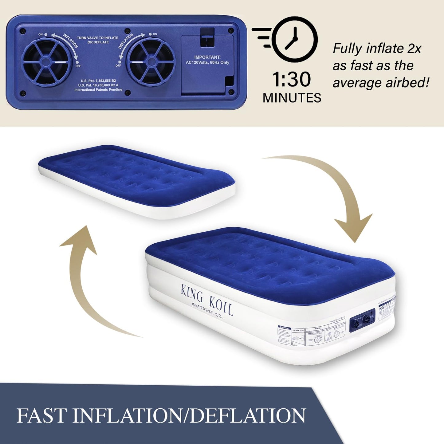 King Koil Luxury Air Mattress - Blue