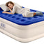 King Koil Luxury Air Mattress with Built-in Pillow Top & Integrated High-Speed Patented Pump - Blue