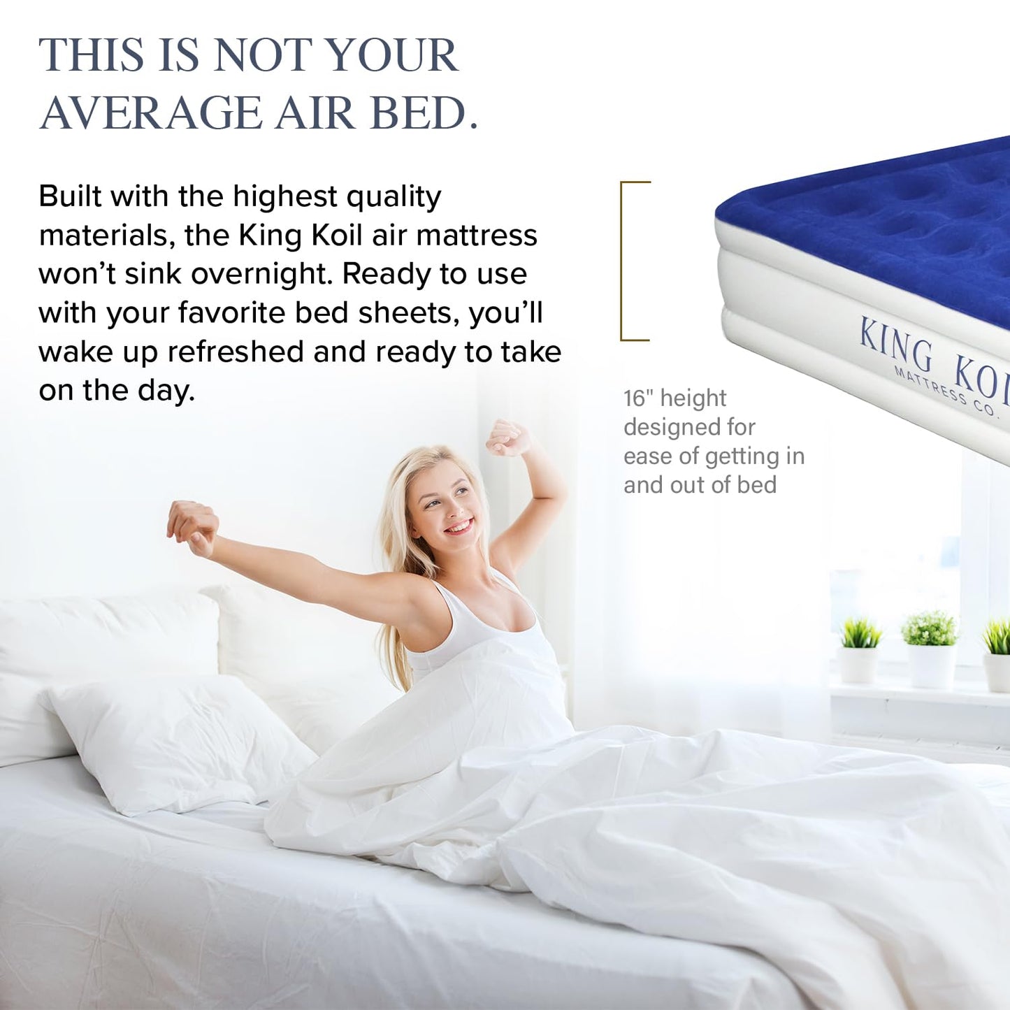 King Koil Luxury Air Mattress - Blue