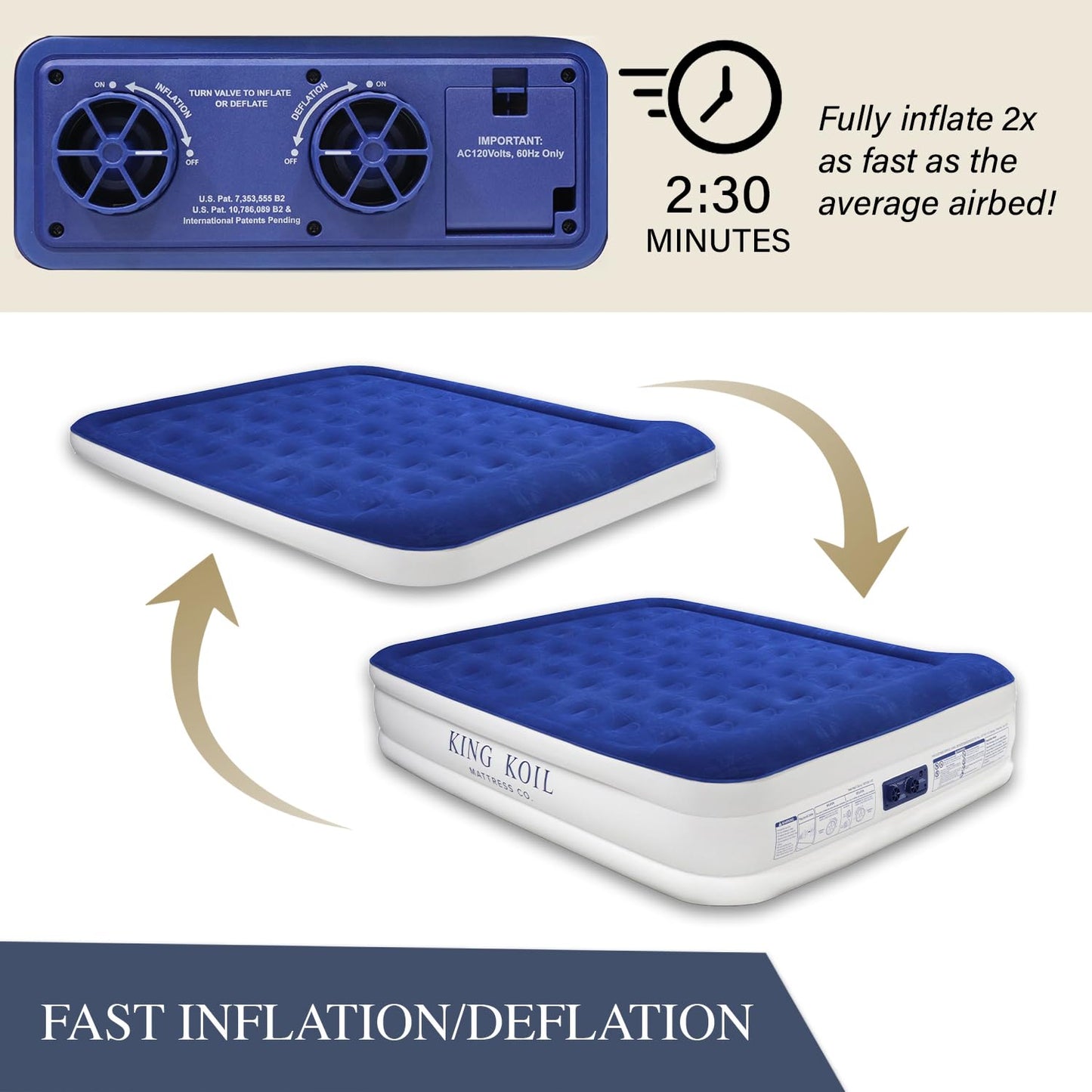 King Koil Luxury Air Mattress - Blue