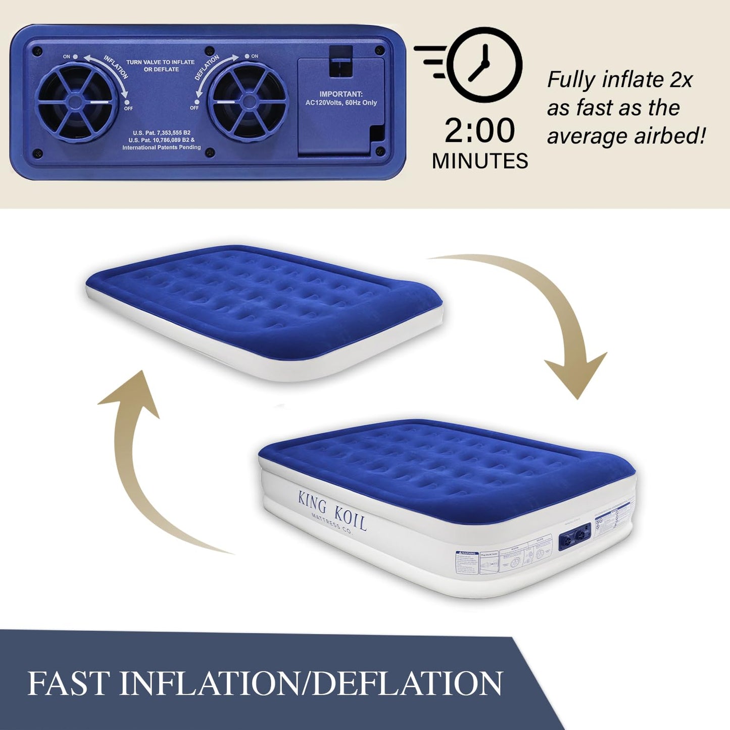 King Koil Luxury Air Mattress - Blue