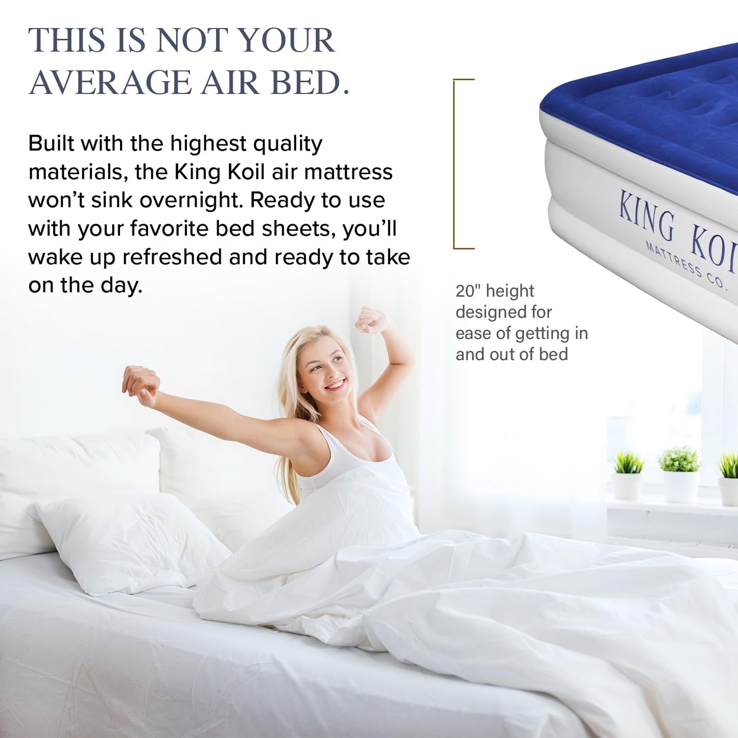 King Koil Luxury Air Mattress - Blue