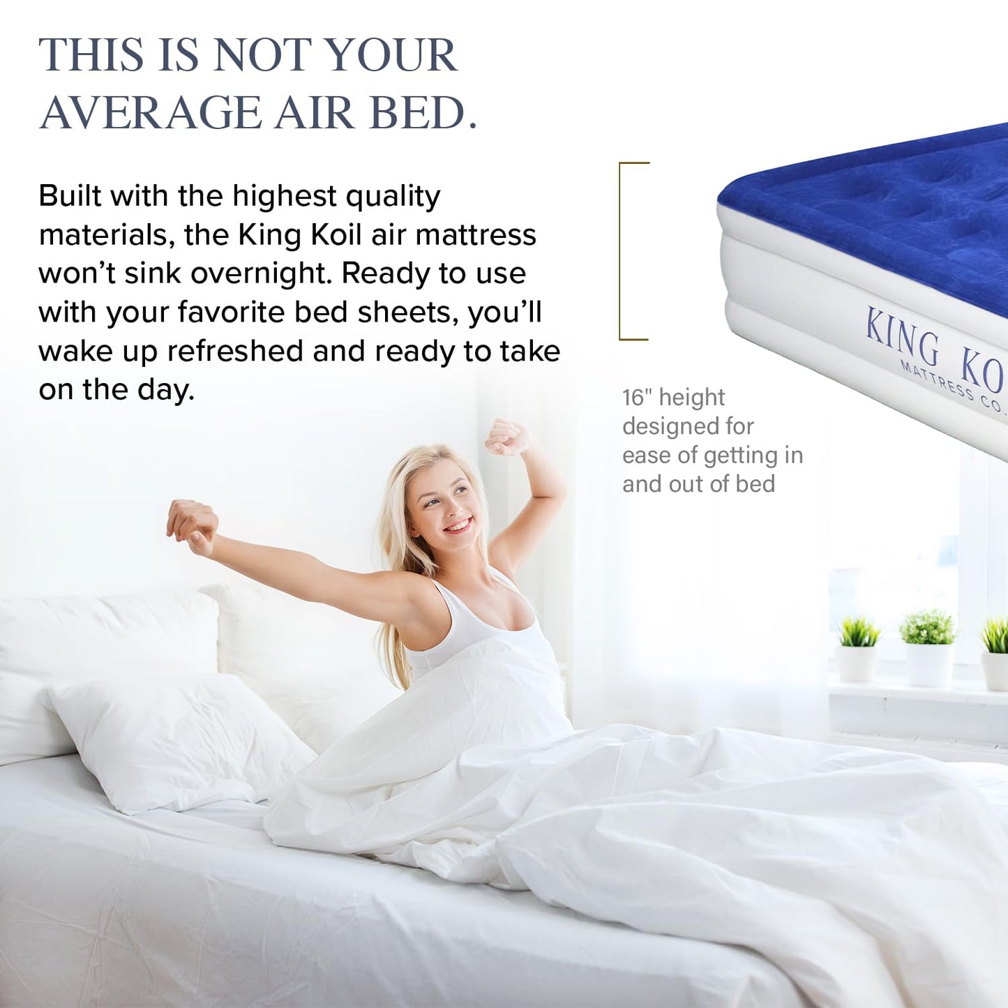 King Koil Luxury Air Mattress - Blue