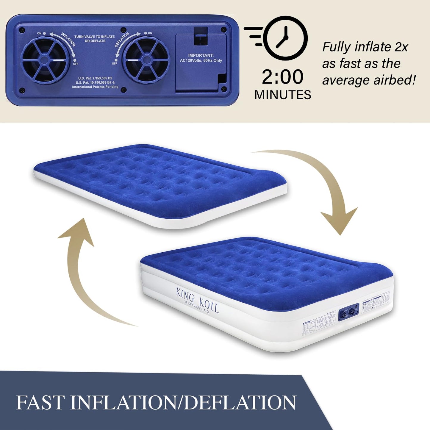 King Koil Luxury Air Mattress - Blue