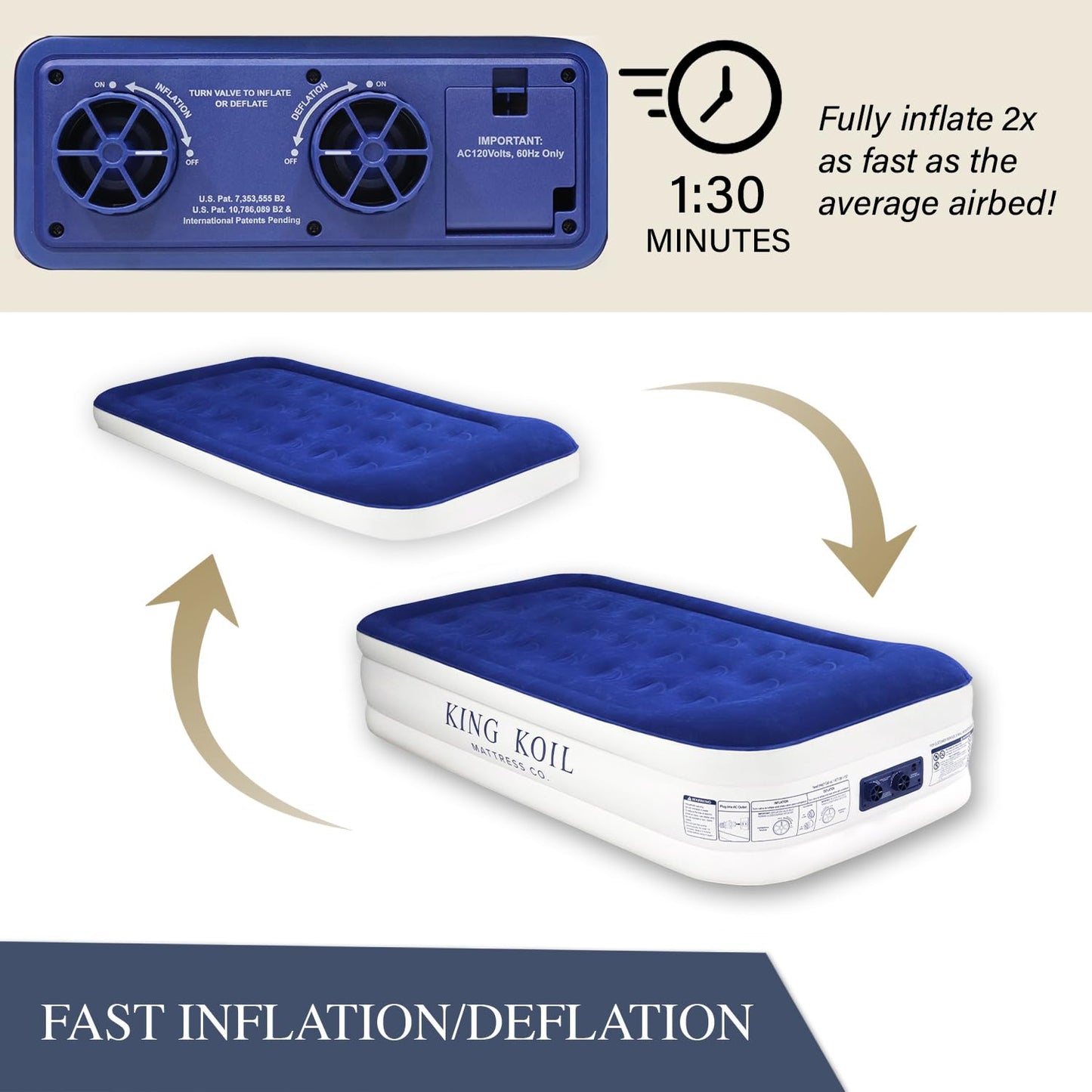 King Koil Luxury Air Mattress - Blue