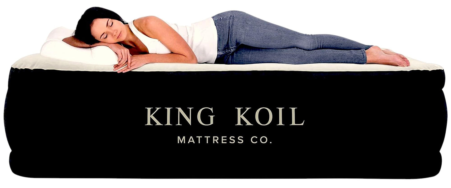 King Koil Luxury Air Mattress with High Speed Built-in Pump