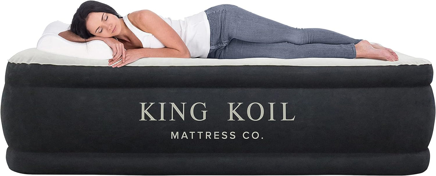 King Koil Luxury Air Mattress with High Speed Built-in Pump